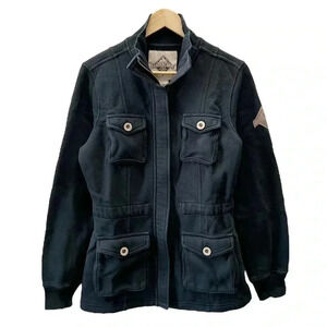 Beaver Canoe Utility  Jacket Military Black Thick Outdoor Knit Size Medium